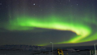 Magnificent aurora viewed from Zhongshan Station