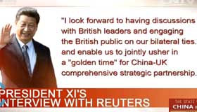 President Xi's written interview with Reuters ahead of UK trip