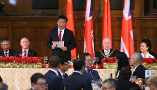 Chinese President attends banquet in Manchester