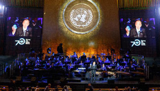 Concert held to mark 70th anniv. of founding of United Nations
