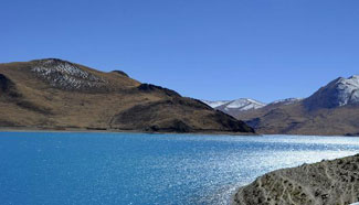 View of "Jade lake" in Tibat