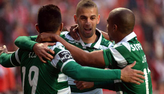 Sporting CP beats Benfica 3-0 at Portuguese League Soccer