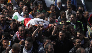 Funeral of Palestinian Iyad Jaradat held in Hebron