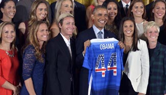 Obama honors U.S. Women's National Soccer Team's victory