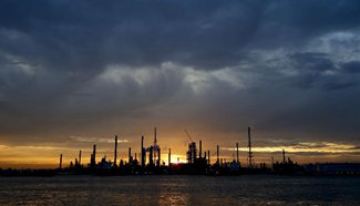 Scenery of Antwerp Port in Belgium
