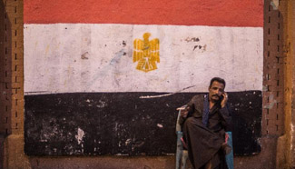 Electoral workers perpare for Egypt's parliamentary election in Giza