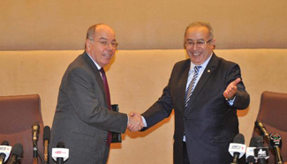 Algerian FM attends press conference with Brazilian Brazilian in Algiers