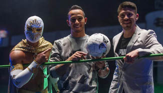 British driver Lewis Hamilton visits Arena Mexico