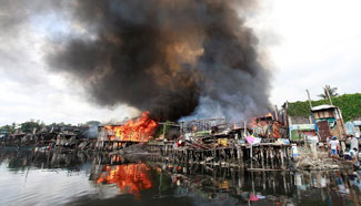 Fire in Philippines razes 50 shanties, rendering 150 families homeless