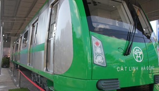 Train prototype shows at Giang Vo Exhibition Center in Hanoi