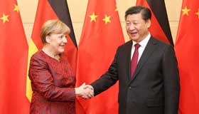 Chinese President meets with German Chancellor