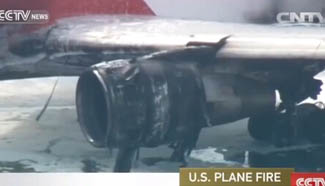 Boeing 767 catches fire before take-off in Florida