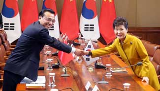 Premier Li holds talks with S. Korean president in Seoul