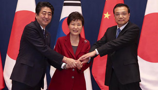 China-Japan-South Korea summit held in over three years