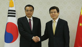 Premier Li meets with his South Korean counterpart in Seoul