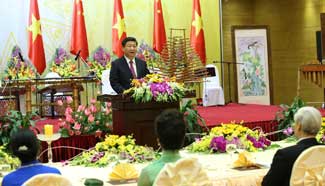 Xi Jinping, Peng Liyuan attend welcome banquet in Vietnam