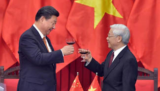 In pictures: Chinese president's visit in Vietnam on Nov. 5