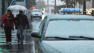 Beijing embraces first snow this winter