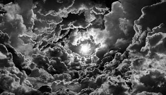 Cloudscapes formed by hundreds of cloud images