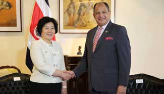 Chinese official meets with Costa Rican president