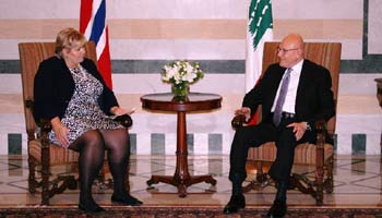 Norwegian PM visits Lebanon