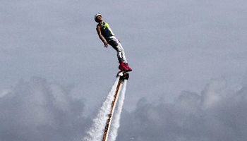Backward somersault performed at Asian Jet Ski Open in S China