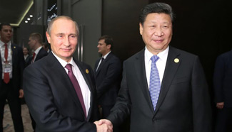 Chinese president meets with Russian counterpart in Turkey