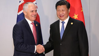 President Xi meets Australian PM in Antalya