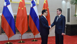 Primier Li meets with Slovenian PM in E China