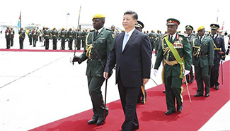 Chinese president arrives in Harare