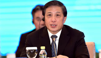 Chinese Vice FM Zhang Yesui speaks during 1st BRICS Media Summit