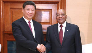 Chinese, South African presidents vow to cement partnership