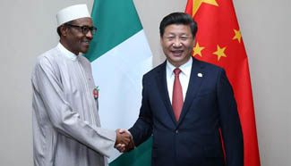 President Xi meets with Nigerian President Muhammadu Buhari