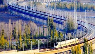 Lanzhou-Xinjiang high-speed railway embraces one-year anniv. of operation