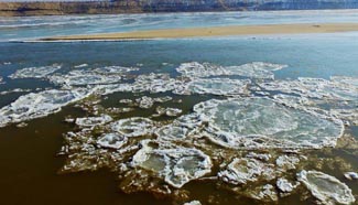 Ice runs seen in Yellow River
