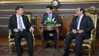 Egyptian president holds welcoming ceremony for President Xi