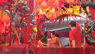 People pray for Year of the Monkey in Jakarta