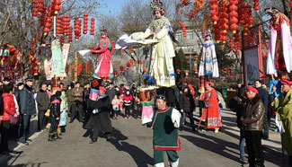 Temple fair held in N China to celebrate Chinese New Year