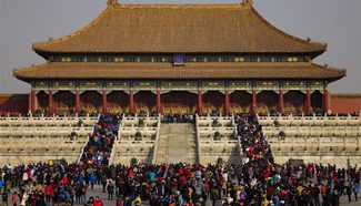 Forbidden City attracts visitors during Spring Festival