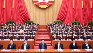 Top CPC and state leaders attend opening meeting of 4th session of 12th CPPCC National Committee