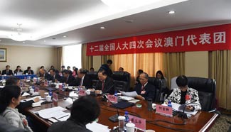 Plenary meeting of 12th NPC deputies from Macao held in Beijing