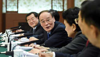 Wang Qishan joins group deliberation of NPC deputies from Hebei