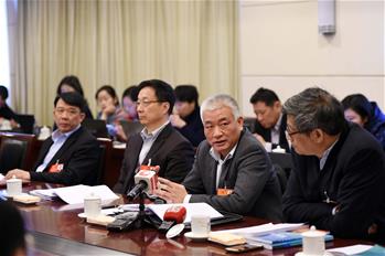 Wang Zhigang attends panel meeting of NPC deputies from Shanghai