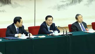 Top legislator joins group deliberation of Shanxi deputies