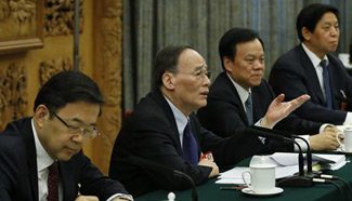 Wang Qishan joins group deliberation of deputies from Guizhou