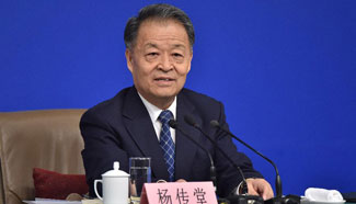 Chinese minister of transport attends press conference on sidelines of 4th session of 12th NPC