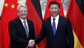 Xi Jinping meets German President Gauck in Beijing
