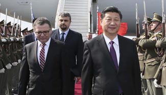 President Xi Jinping arrives in Prague for state visit