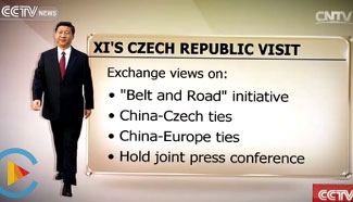 Schedule for the following two days of Xi's visit to Czech Republic