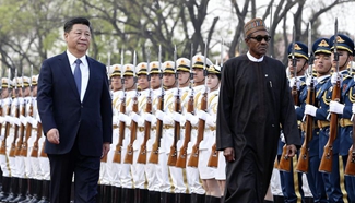 President Xi Jinping welcomes Muhammadu Buhari